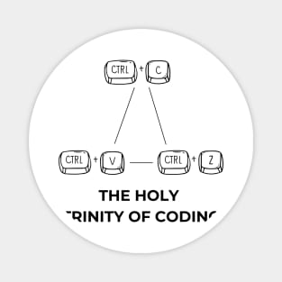 Coding Holy Trinity T-Shirt - Programmer Humor Magnet